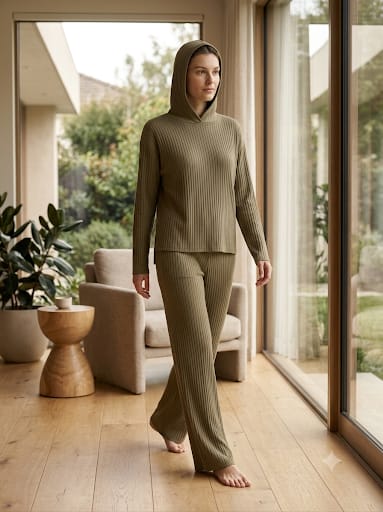 Hoodie Ribbed Co-Ord Set