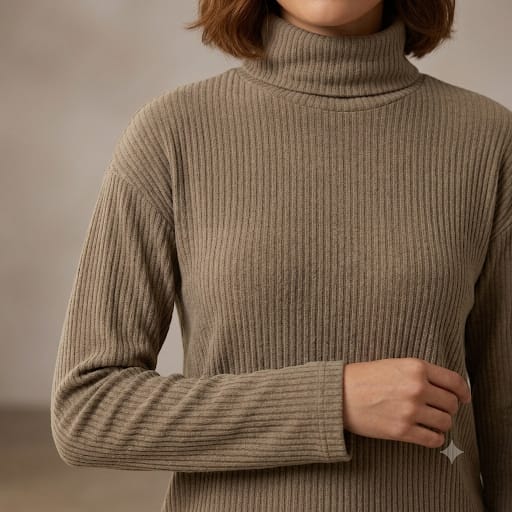 Brush Rib Polo Neck Co-Ord Set