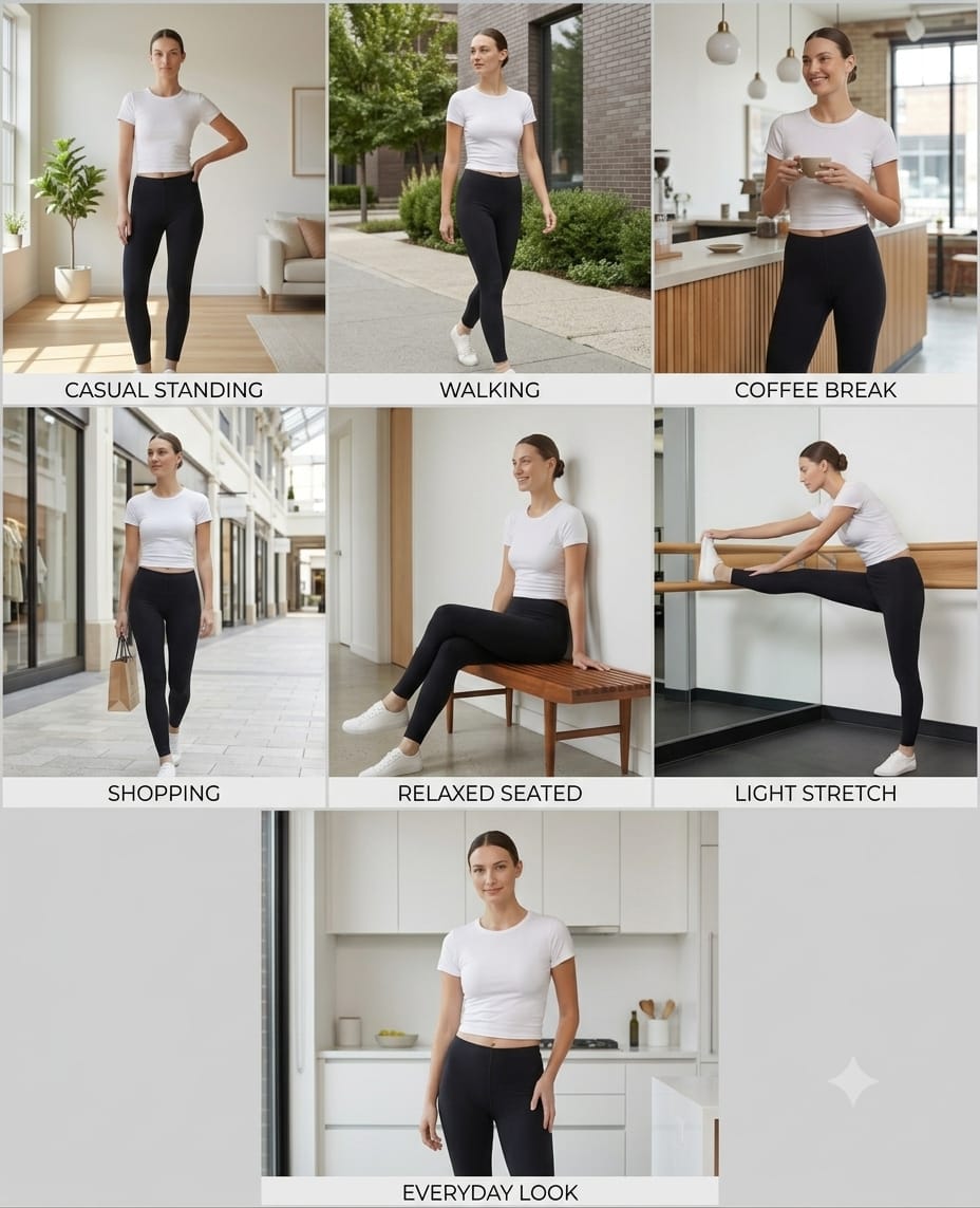High-Waisted Stretch Everyday Leggings