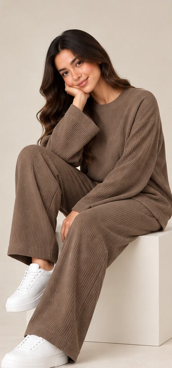 Ribbed Co-Ord Two-Piece Set