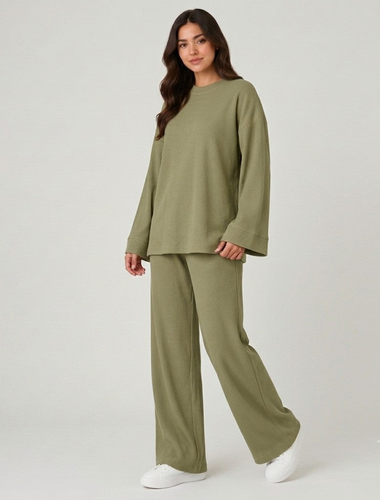 Ribbed Co-Ord Two-Piece Set