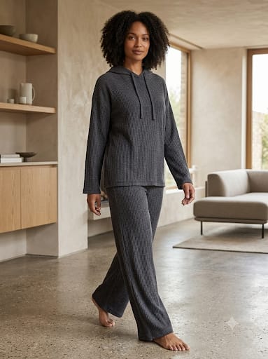 Hoodie Ribbed Co-Ord Set